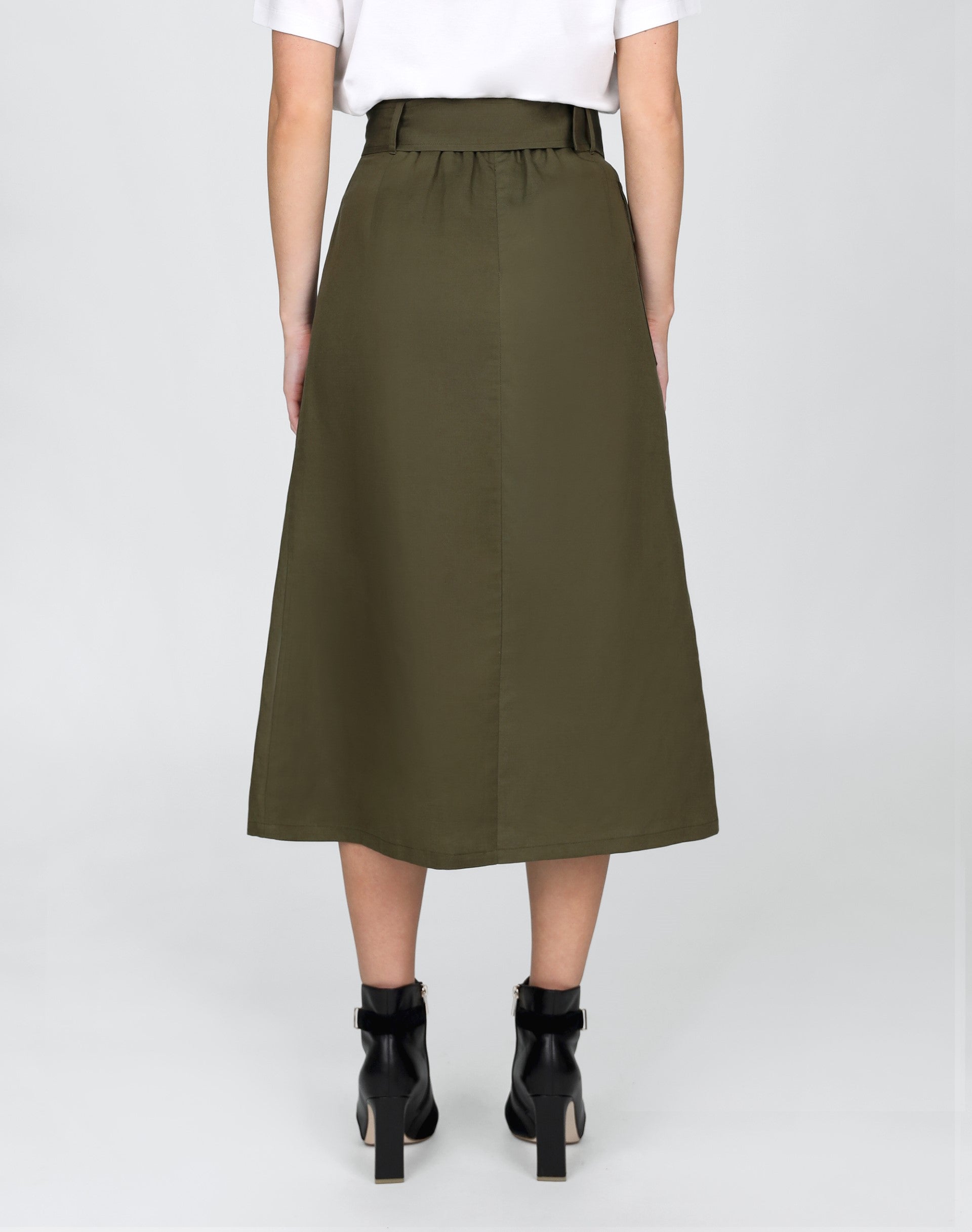 Long khaki skirts 1960s best sale