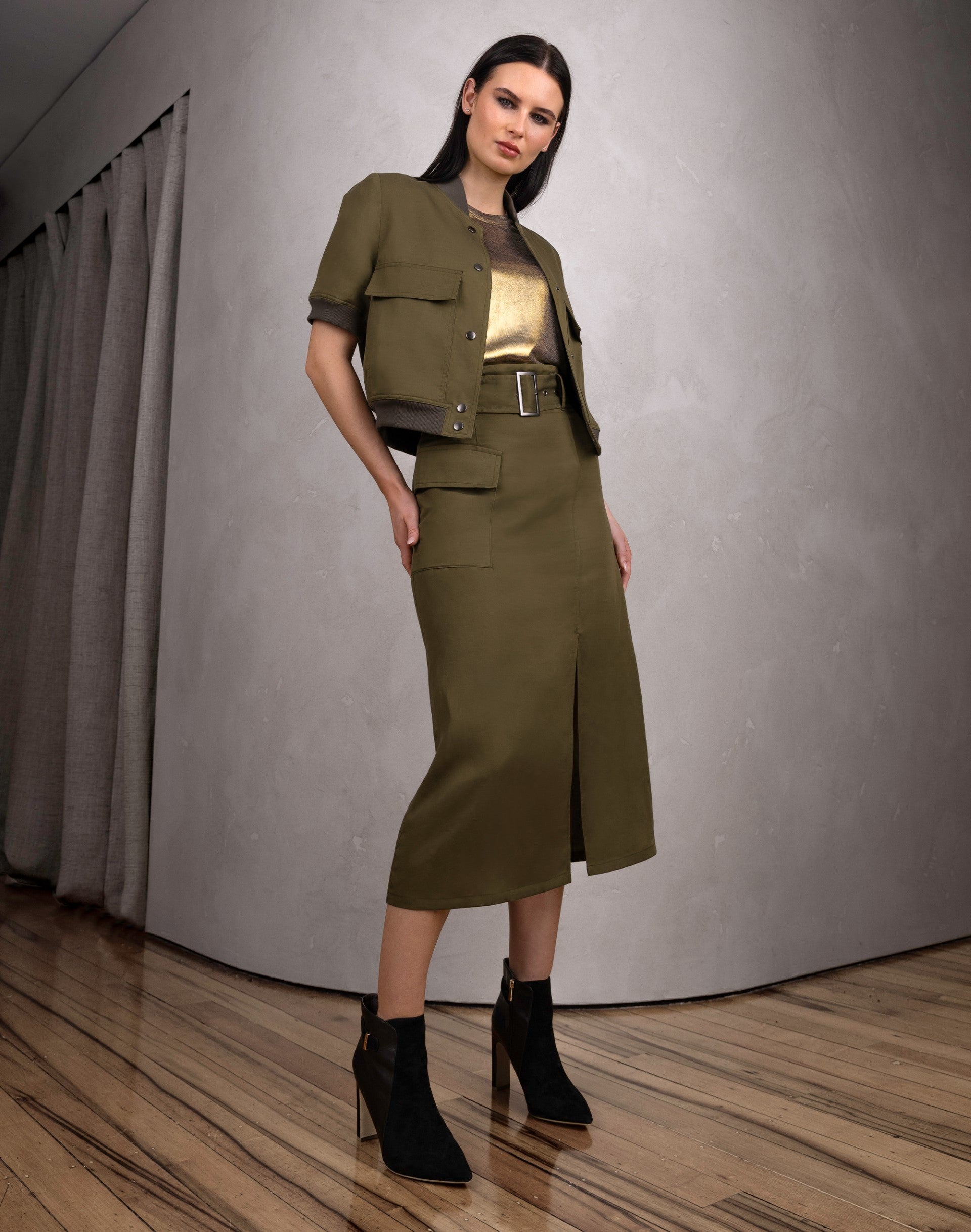 Long khaki skirts 2018 hotsell