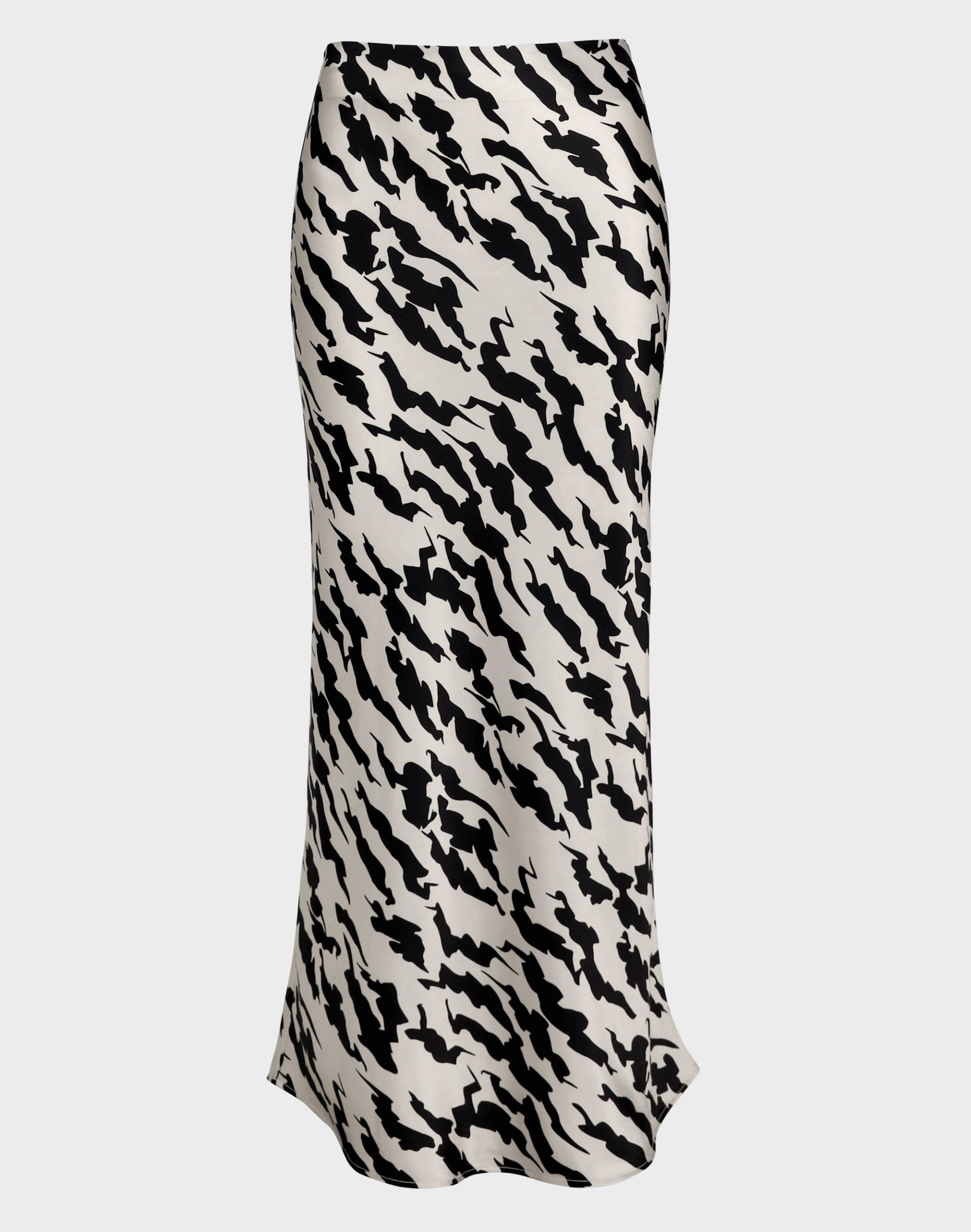 Black and 2024 white midi skirt