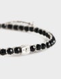 Black Spinel Silver Bracelet