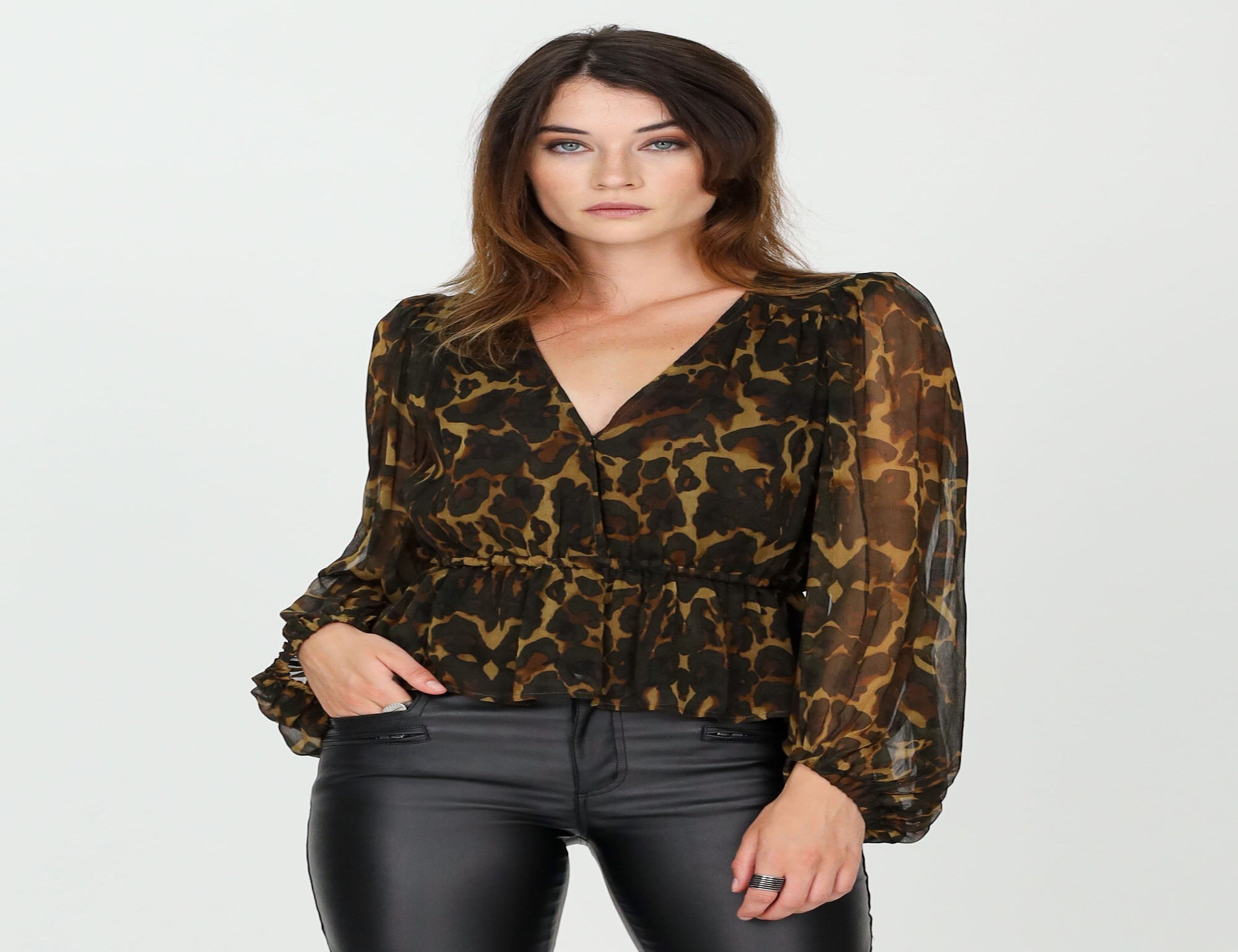 Brody Cross Over Top - Multi - Tops - Long Sleeve - Women's Clothing ...