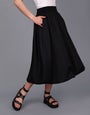 Bubble Hem Midi Skirt