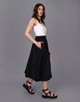 Bubble Hem Midi Skirt