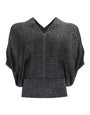 Chevron Rib Lurex Sweater