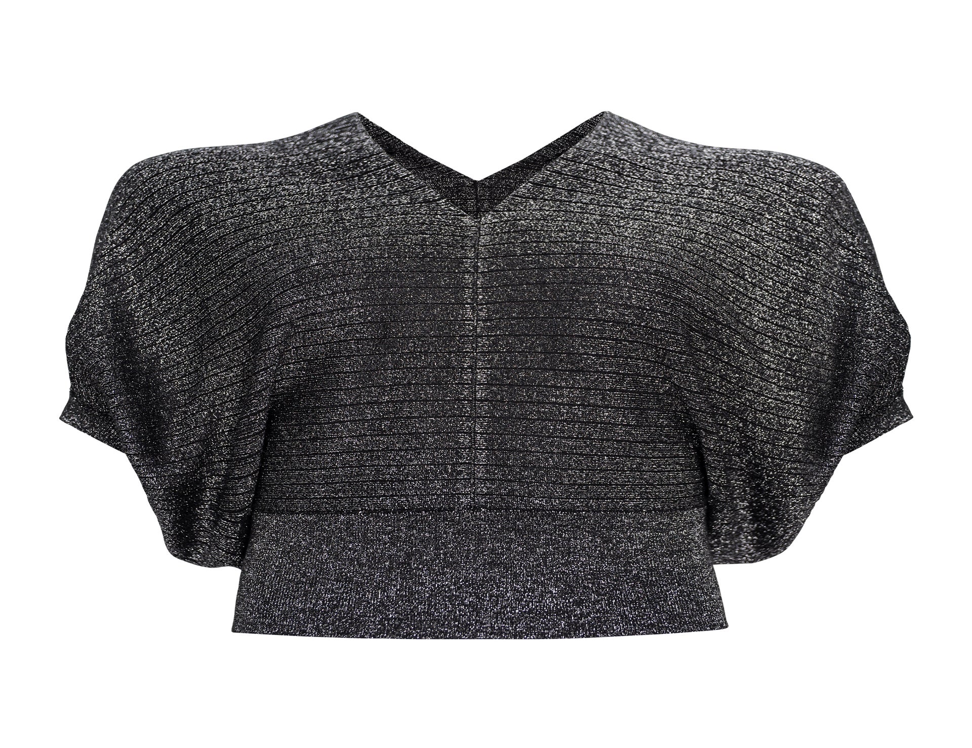 Chevron Rib Lurex Sweater