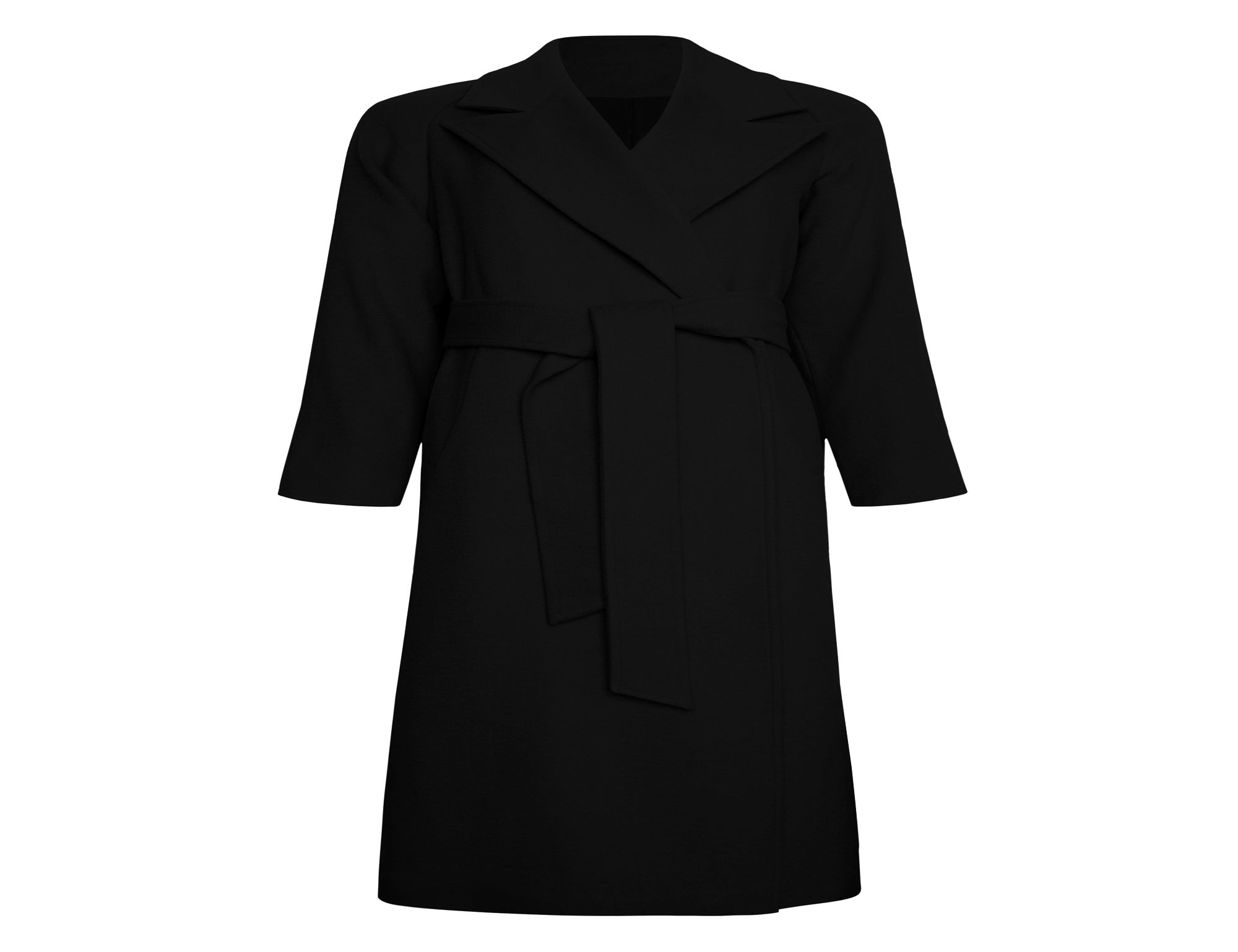 Chief Wool Belted Wrap Coat