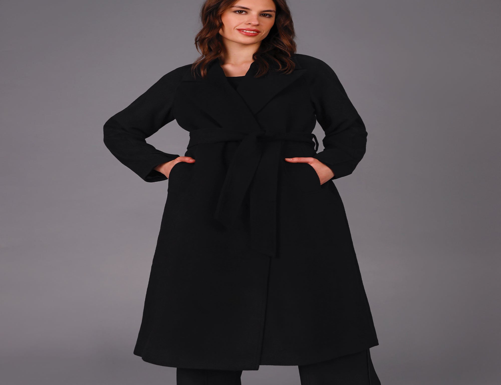 Chief Wool Belted Wrap Coat