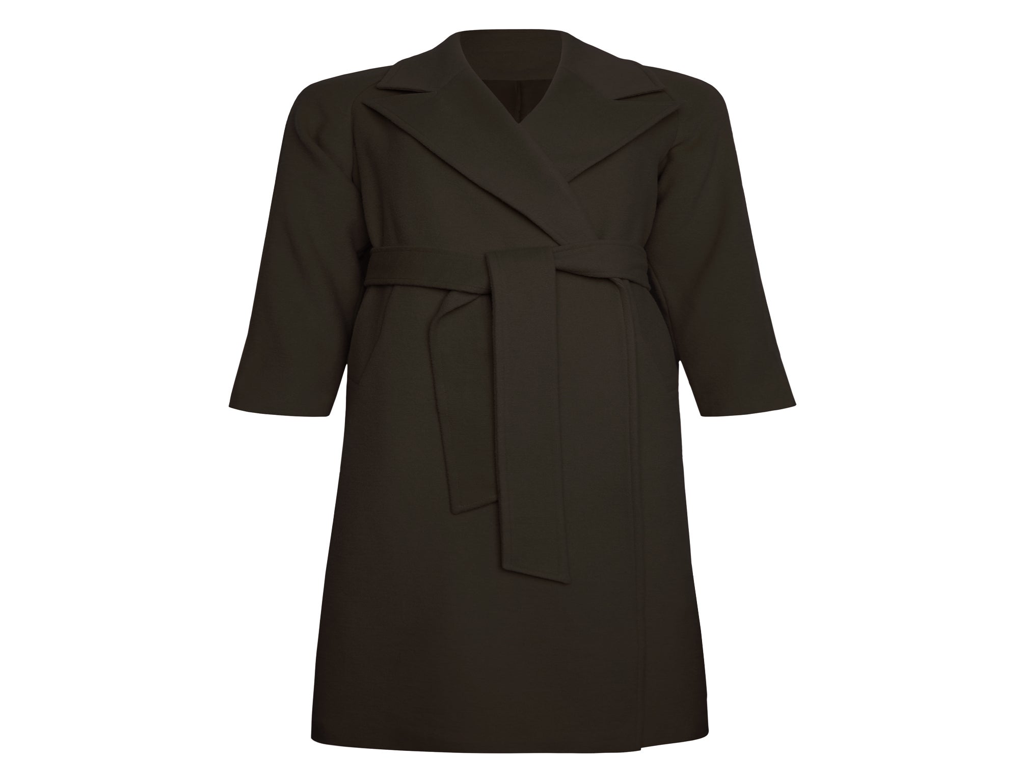 Chief Wool Belted Wrap Coat