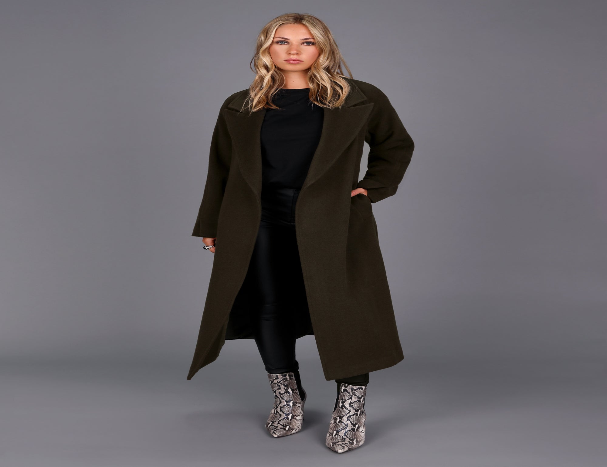 Chief Wool Belted Wrap Coat