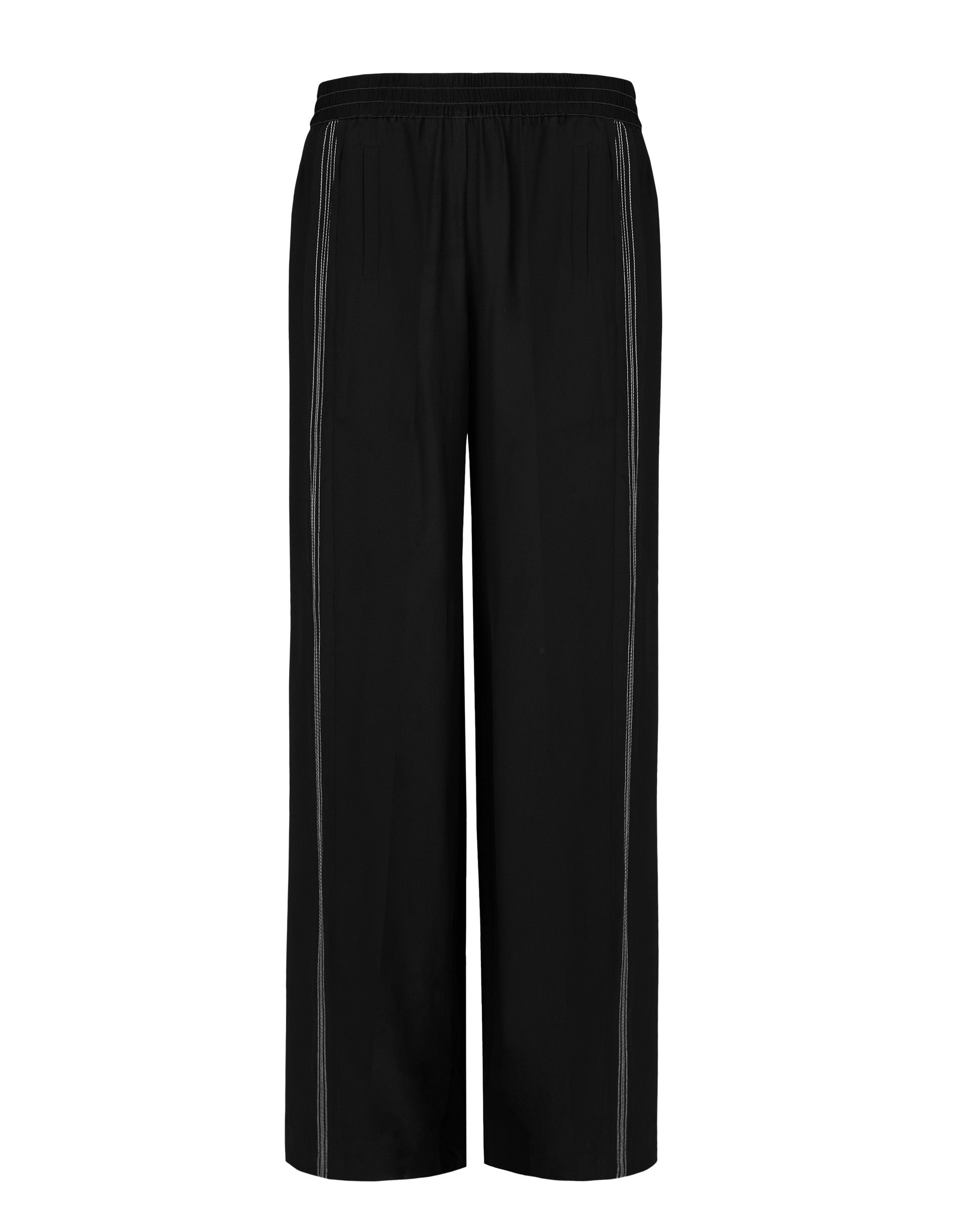 Contrast Wide Leg Pant - Black - Pants - Full Length - Women's Clothing ...