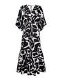 Cove Print Shirred Maxi Dress