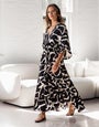 Cove Print Shirred Maxi Dress