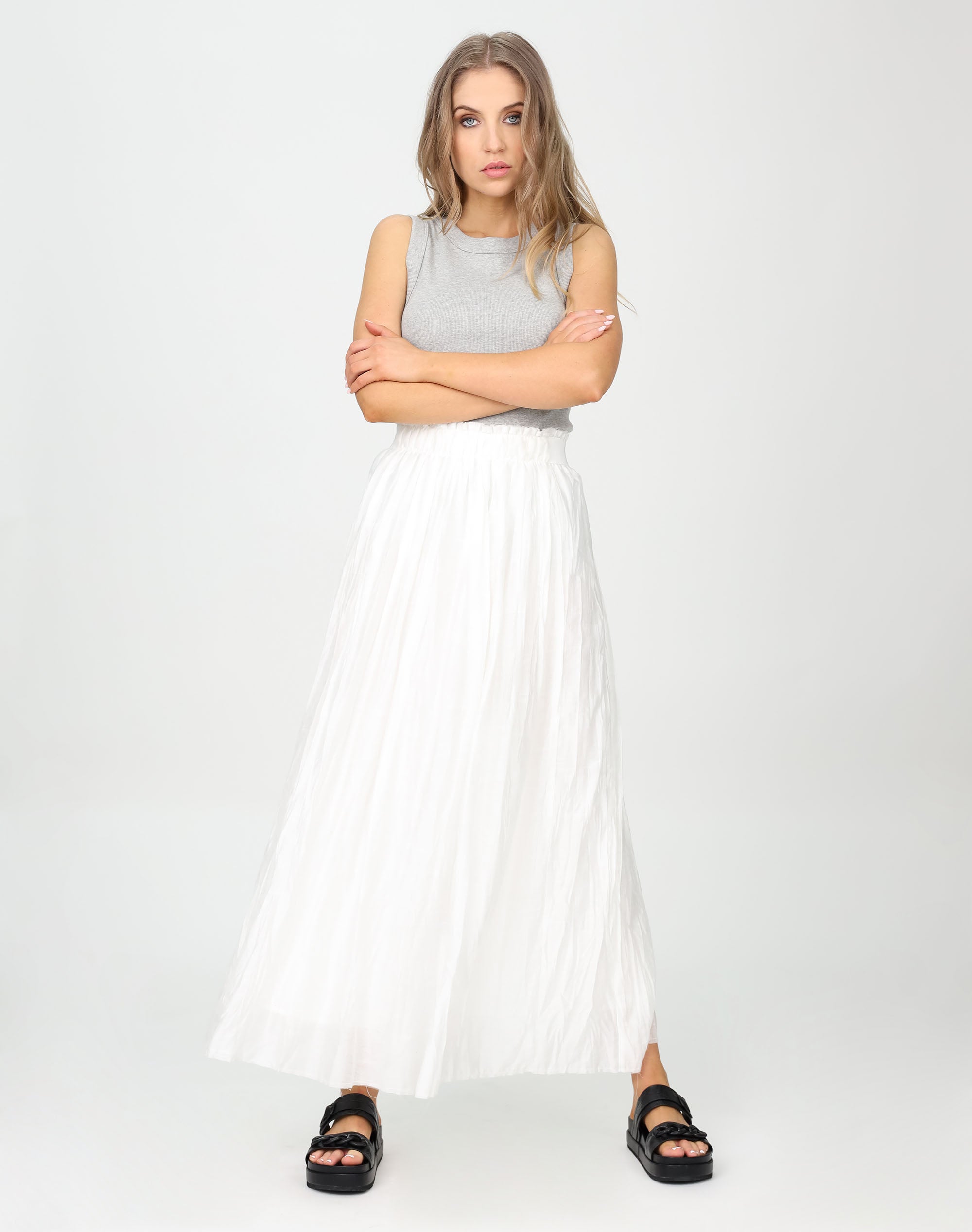 Ladies white clearance maxi skirt