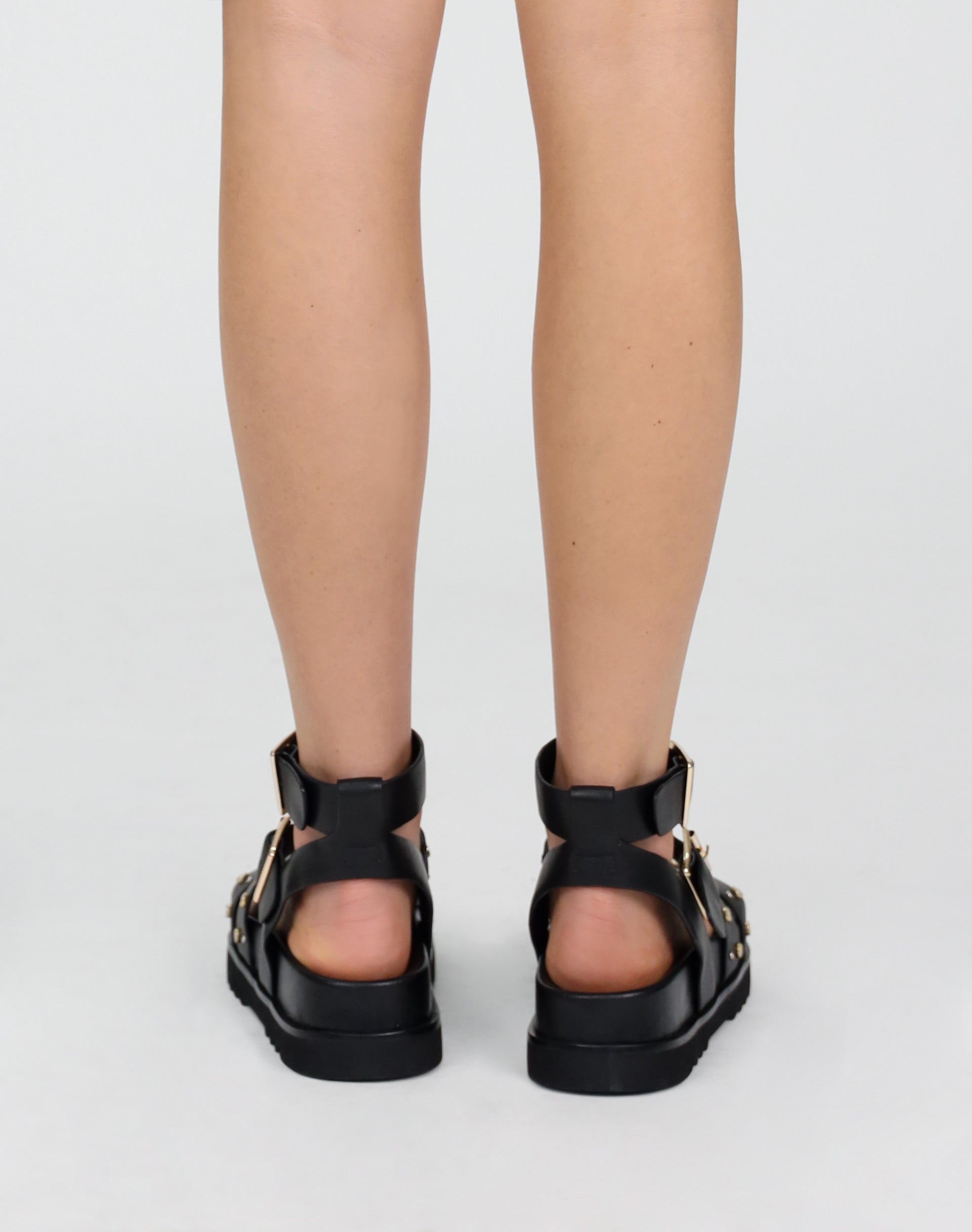 River Island gum sole strappy sandal in black | ASOS