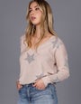 Embellished V-Neck Merino Sweater