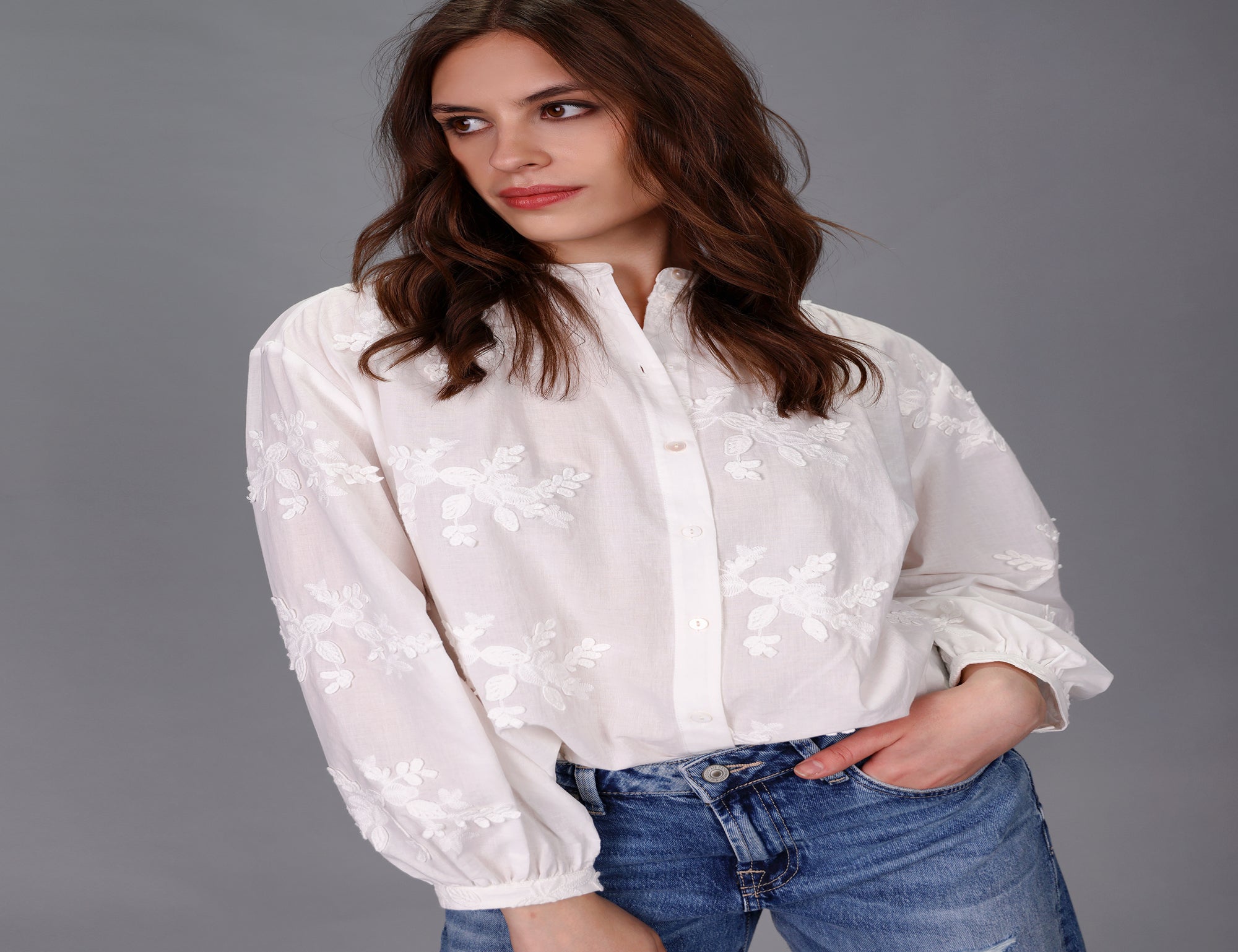 Embroidered Cotton Shirt