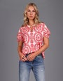 Flame Embroidered Top