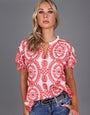 Flame Embroidered Top