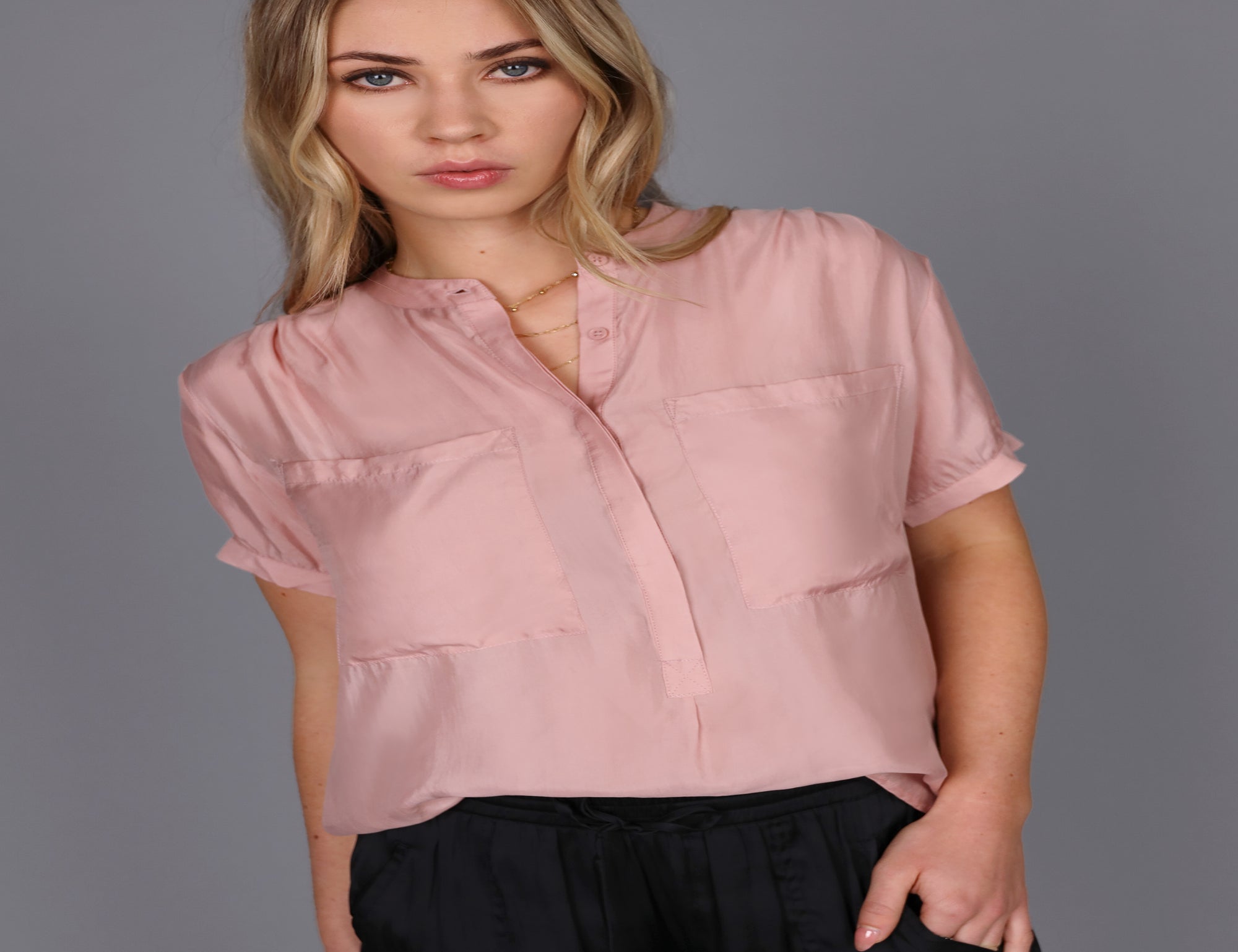 Front Pocket Short Sleeve Shirt