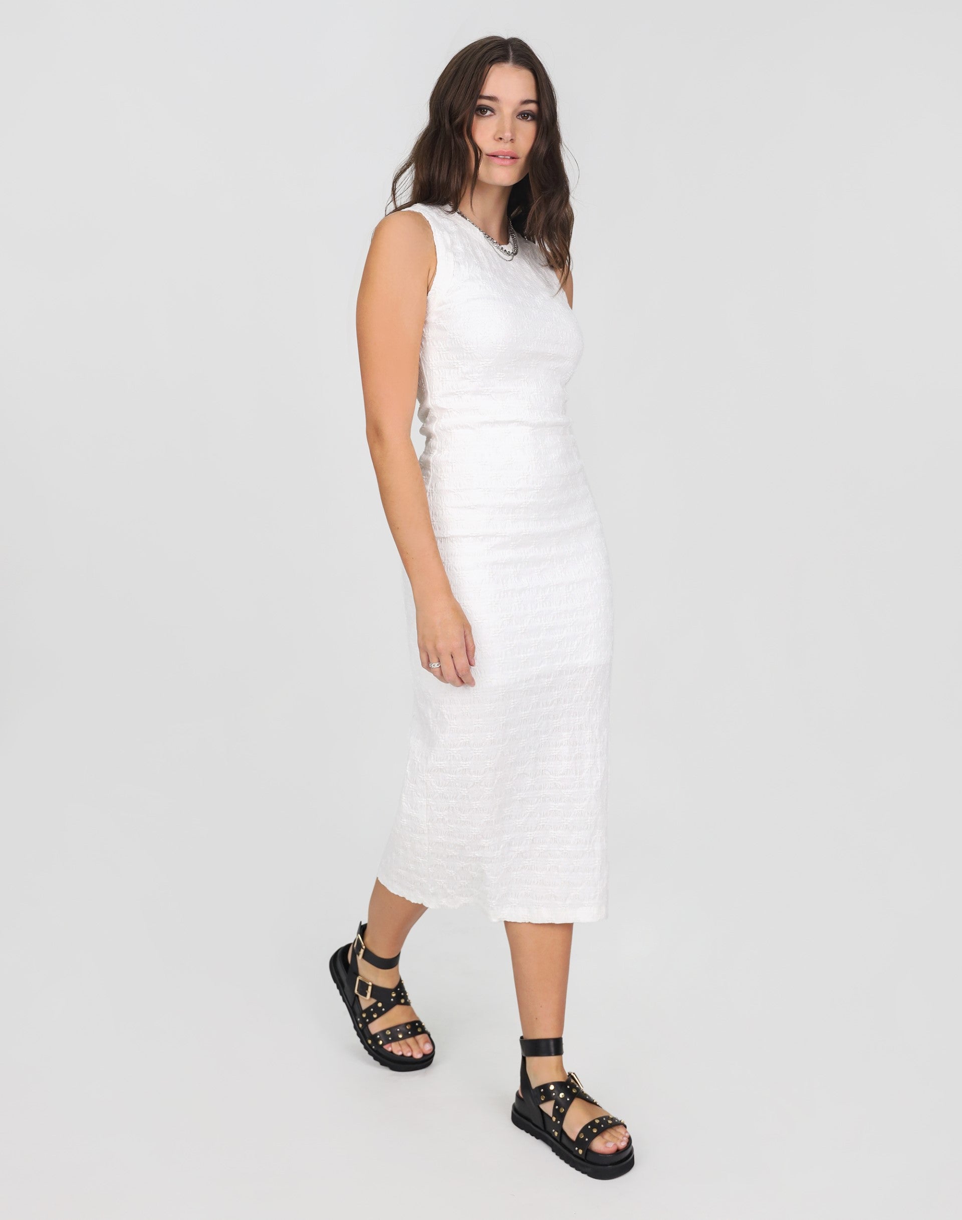 White lace cheap tank dress