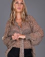 Leopard Neck Tie Top