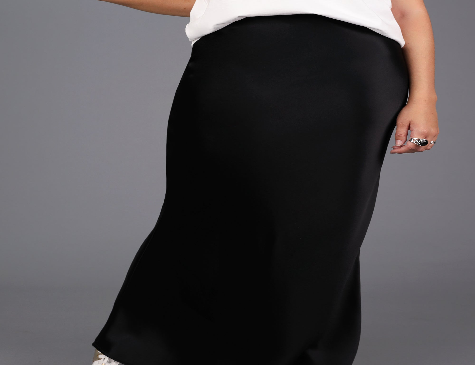 Liquid Bias Maxi Skirt - Black - Skirts - Long - Women's Clothing - Storm