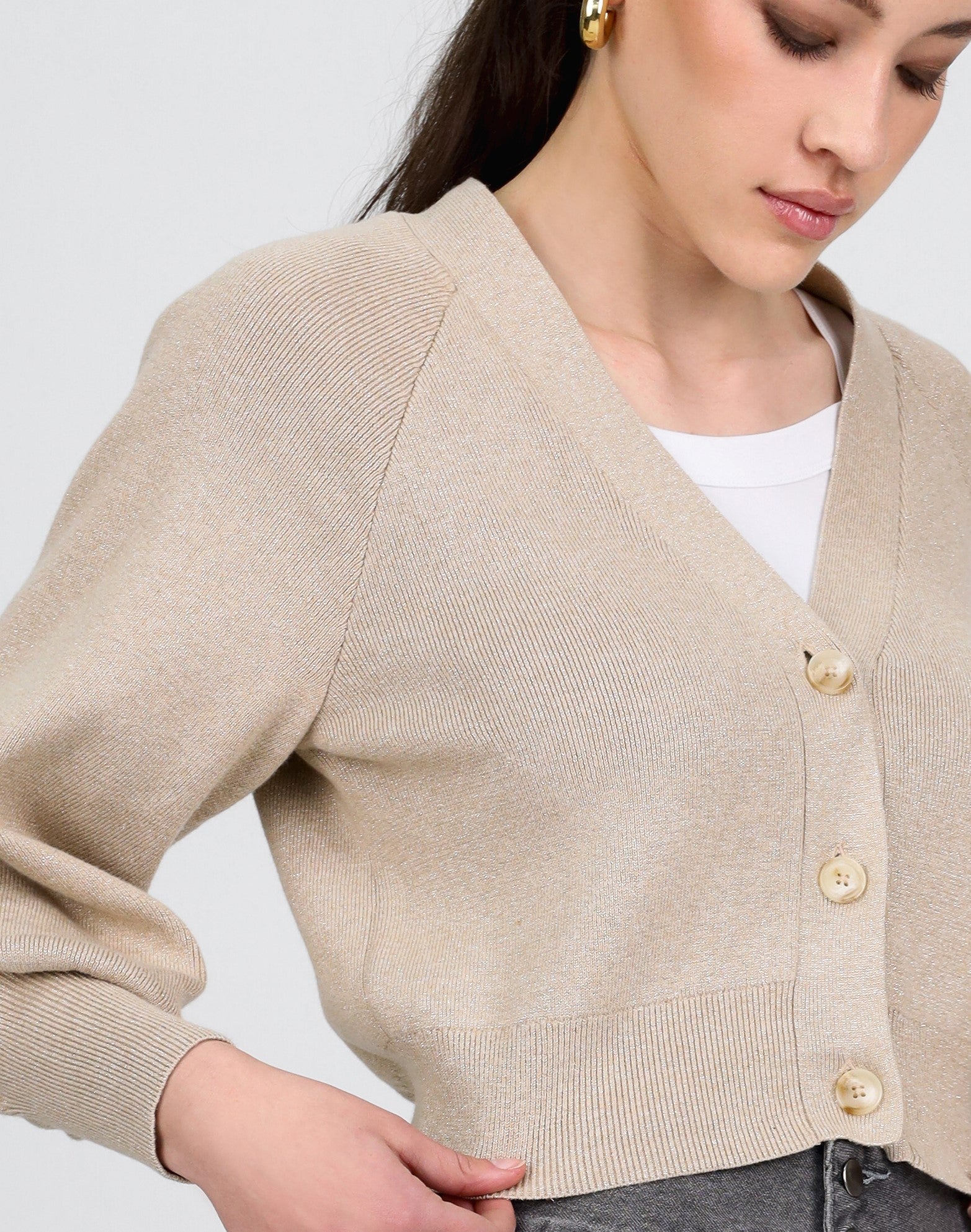 Gold cardigan sale