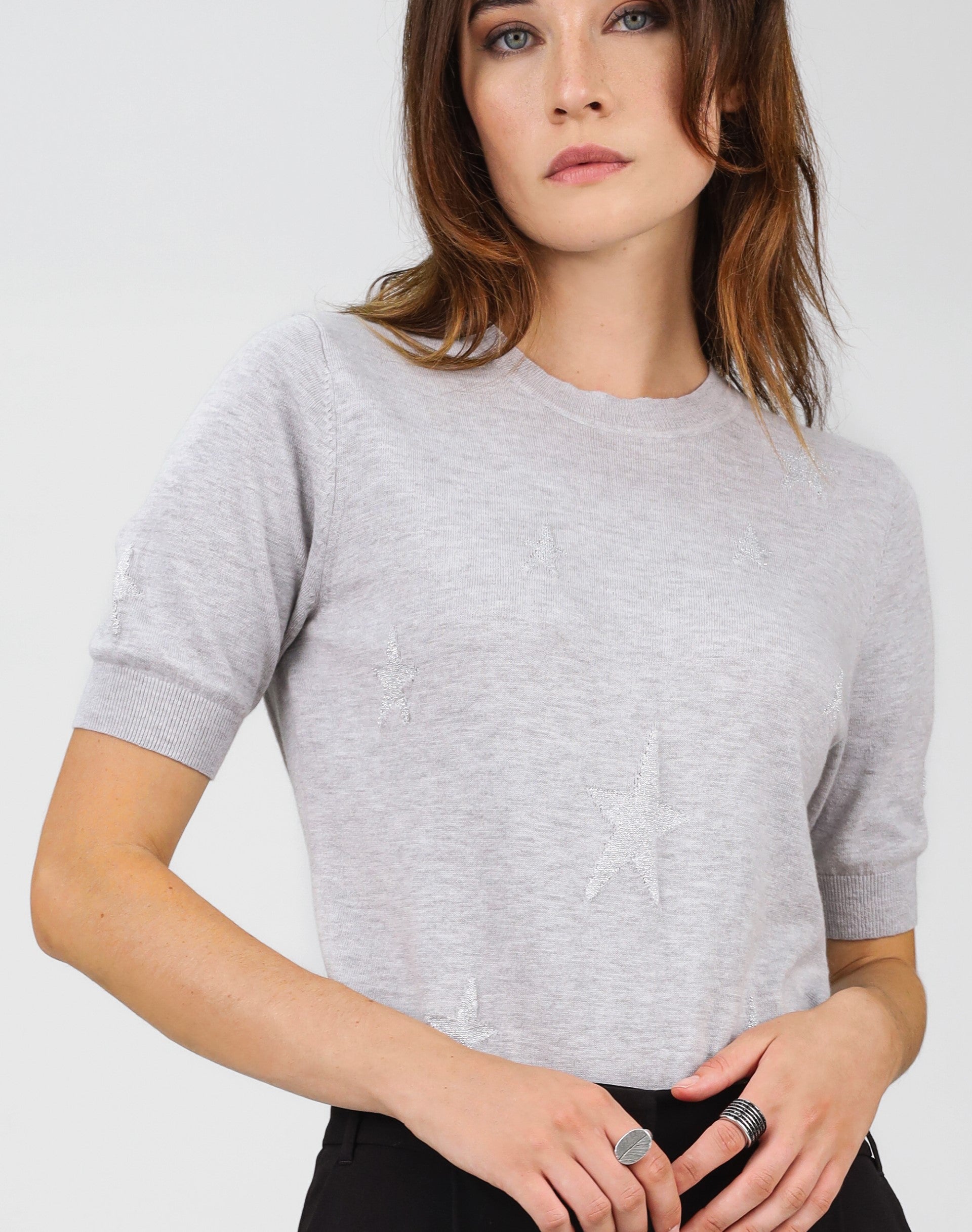 Metallic lurex store sweater