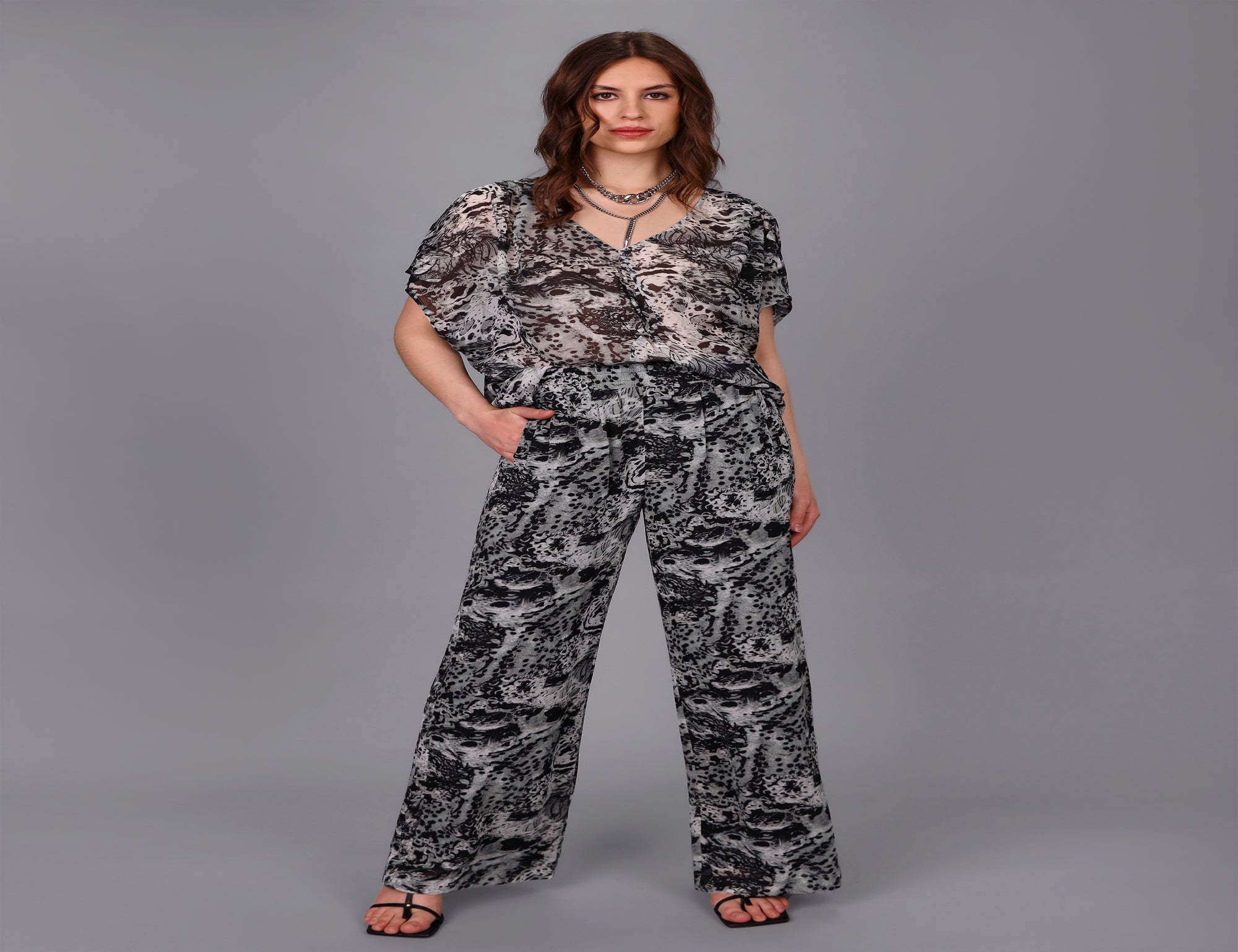 Mayhem Print Wide Leg Pant