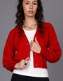 Merino Button Front Crop Cardi