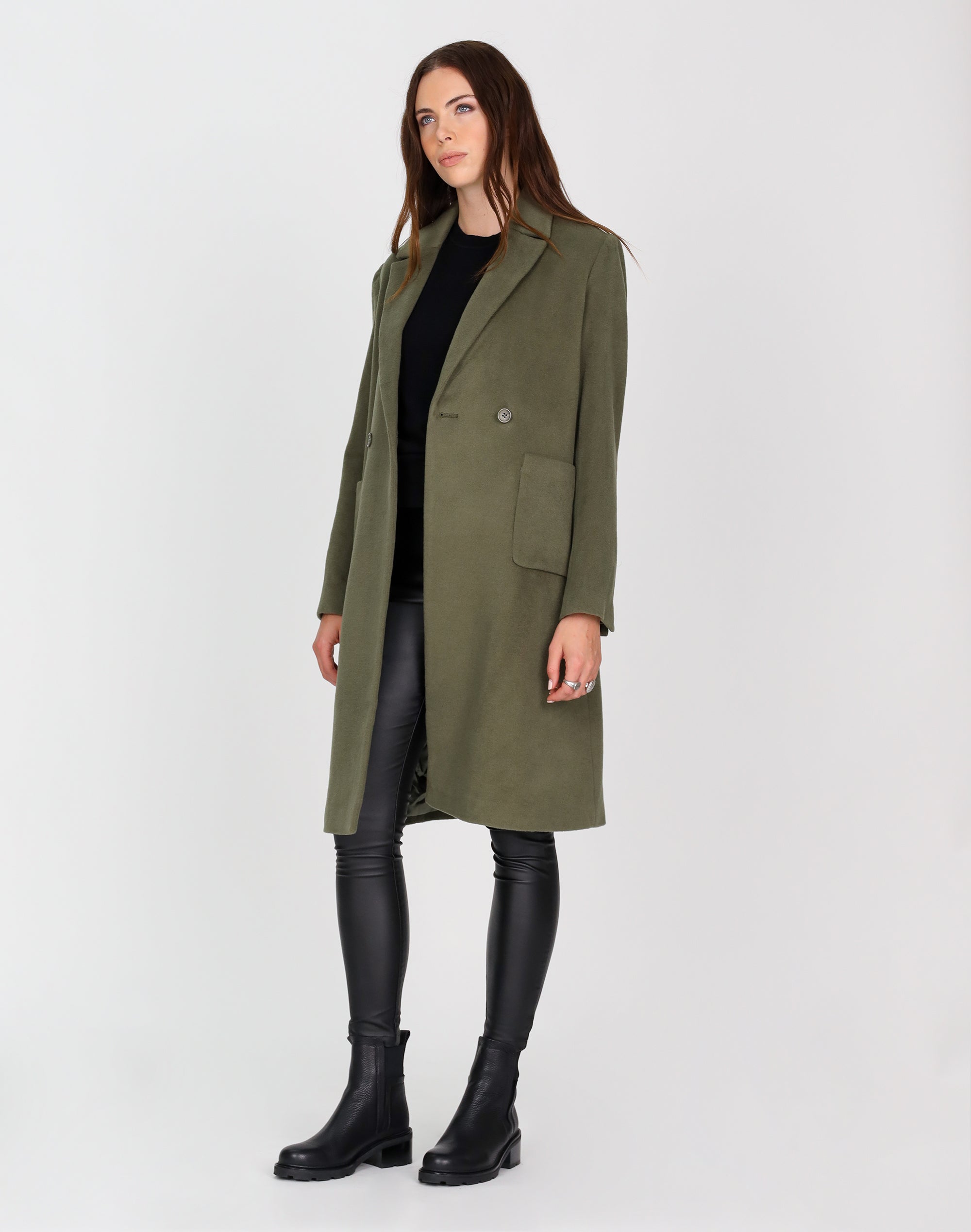 Green wool hotsell military coat