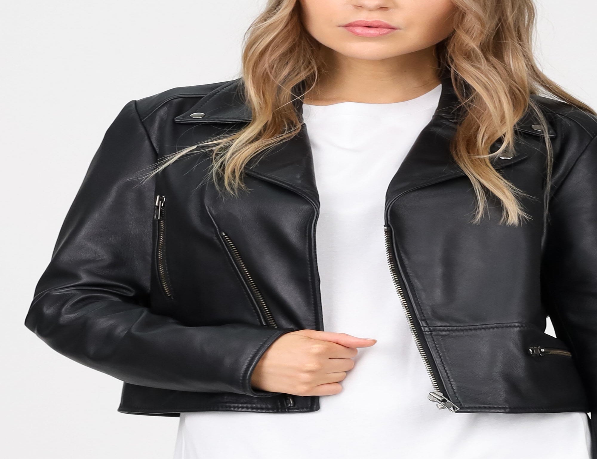 Nostalgia Leather Jacket - Black - Jackets - Short - Women's Clothing ...