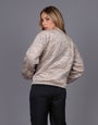 Quilted Velvet Bomber Jacket