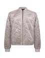 Quilted Velvet Bomber Jacket