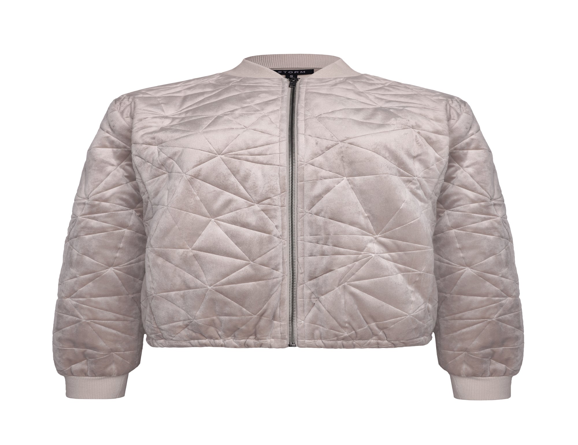 Quilted Velvet Bomber Jacket