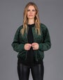 Quilted Velvet Bomber Jacket