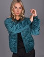 Quilted Velvet Bomber Jacket