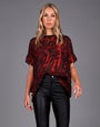 Red Haze Print Top