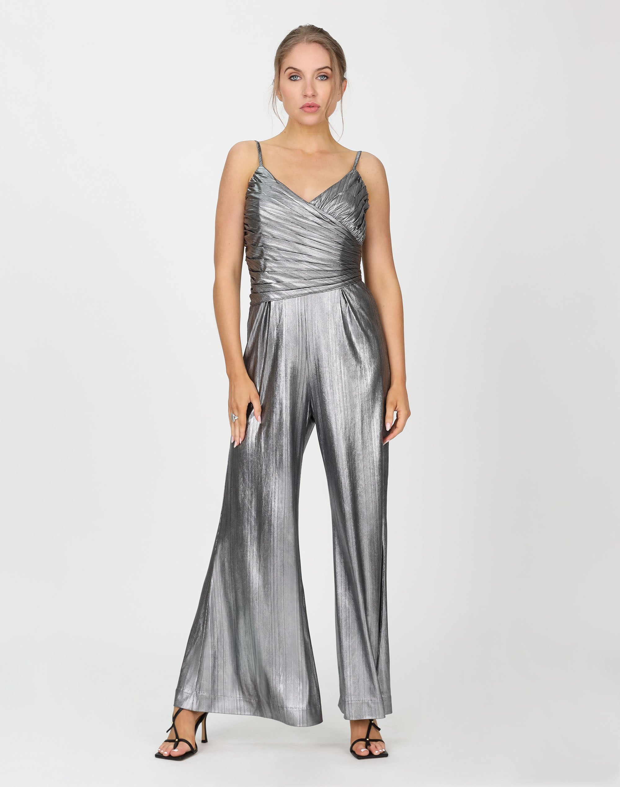 silver grey jumpsuit