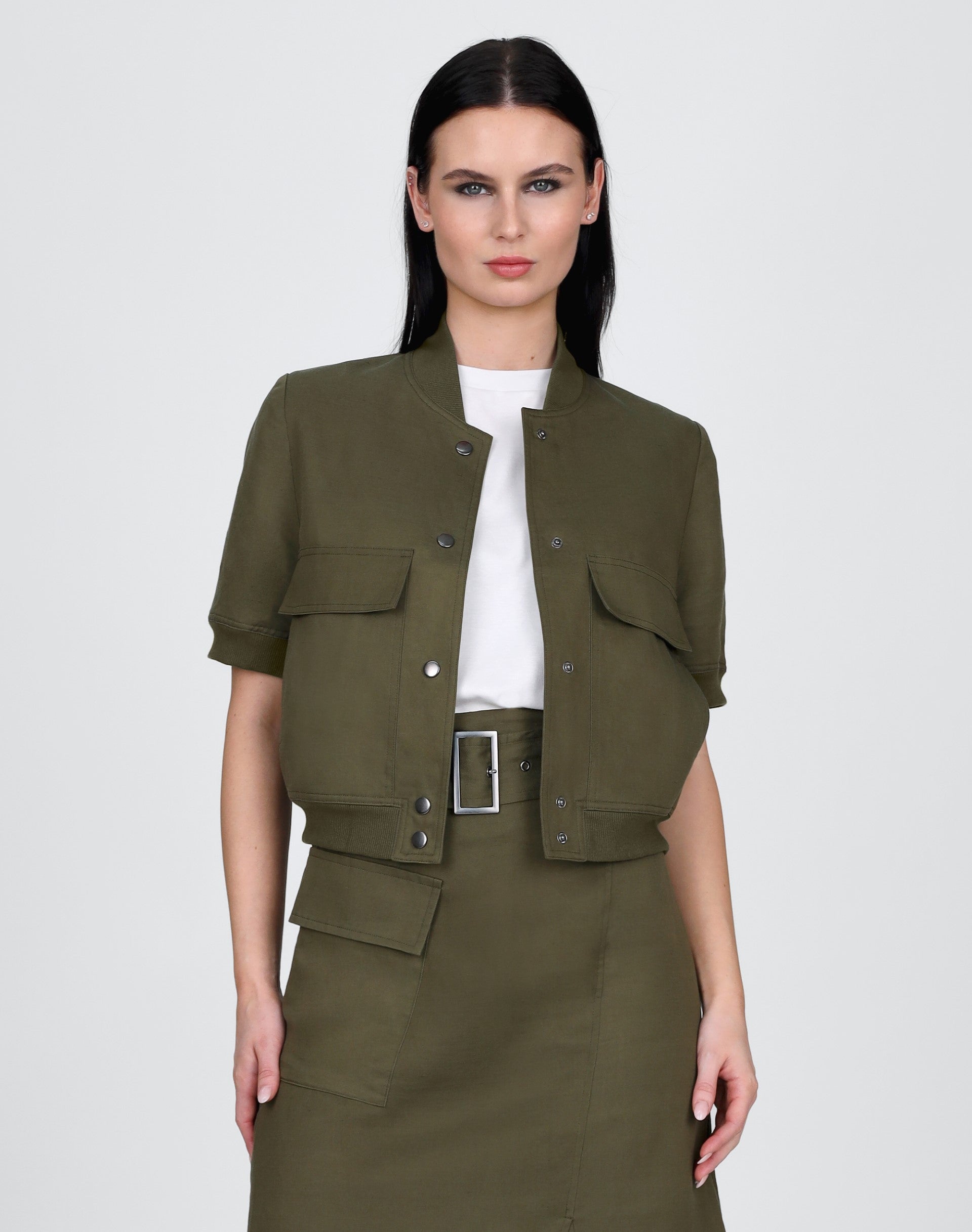 Short sleeve hotsell bomber jacket