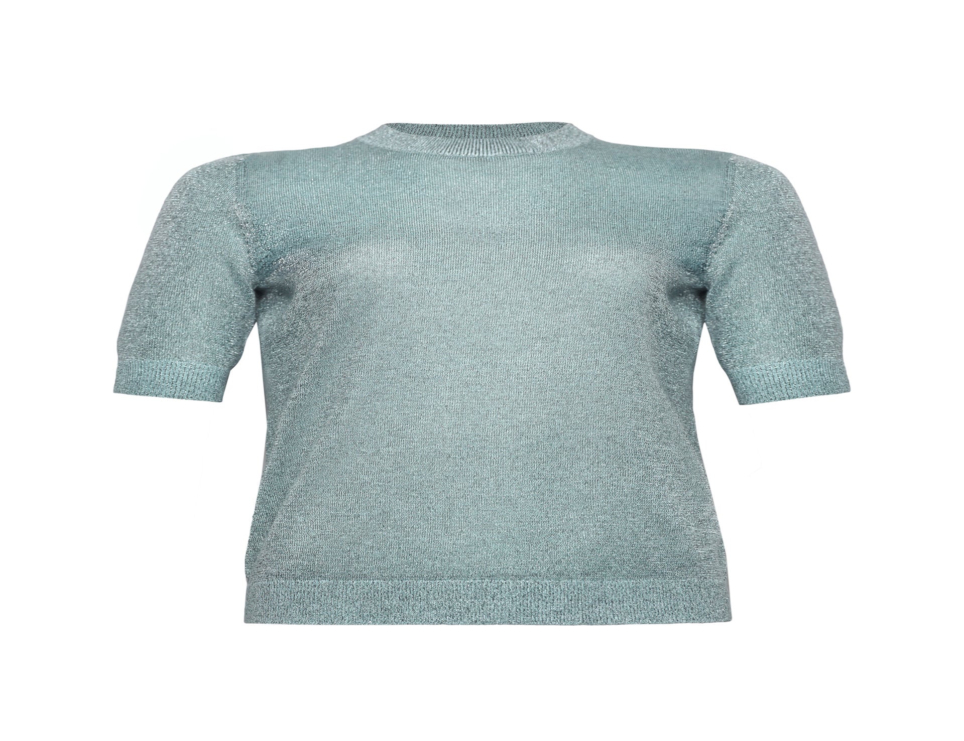 Short Sleeve Lurex Sweater