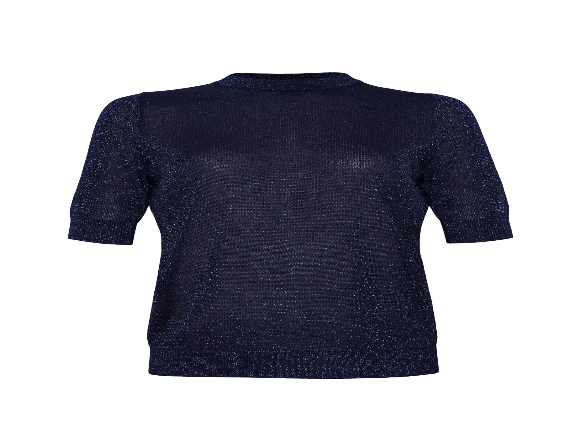 Short Sleeve Lurex Sweater