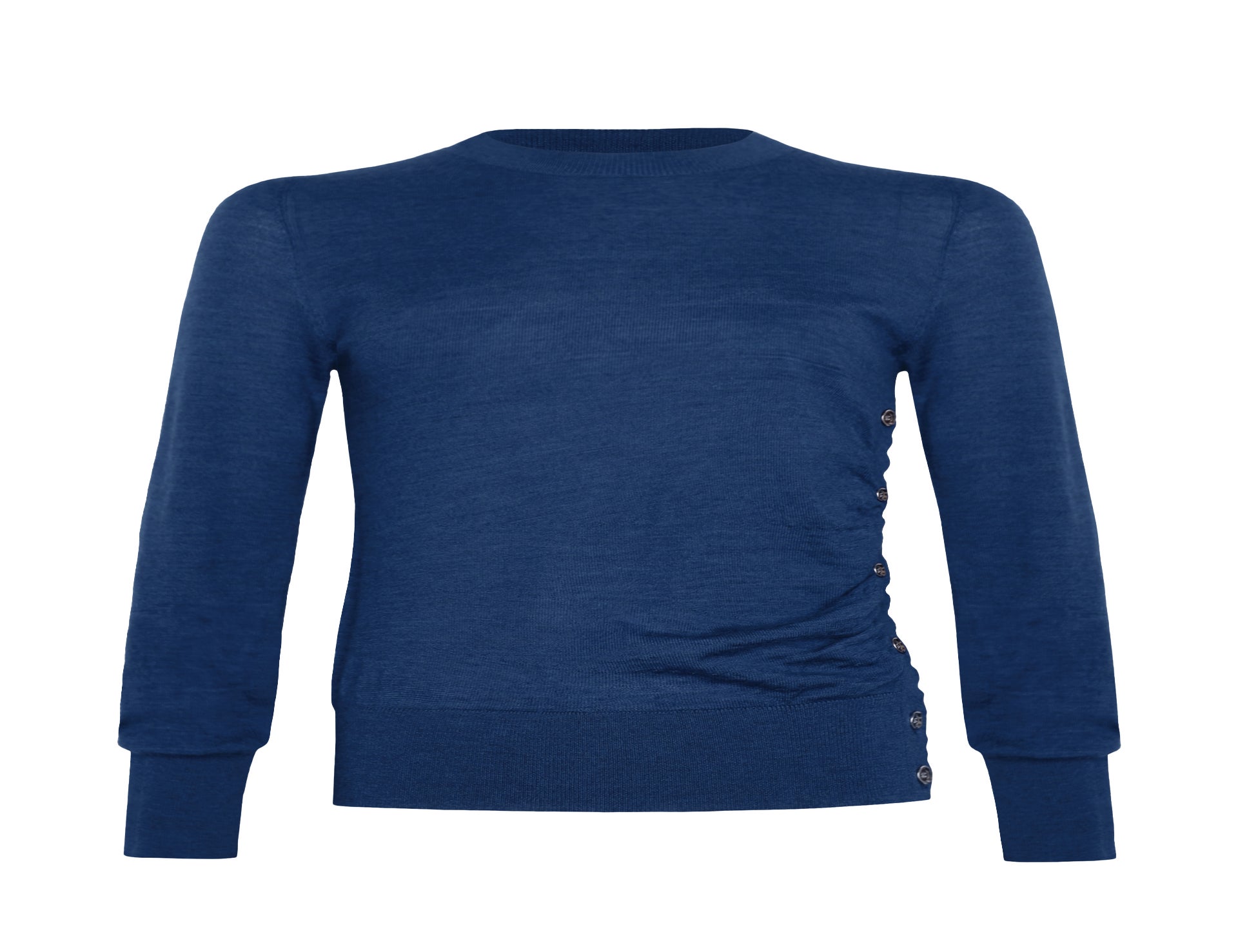 Side Button Merino Sweater