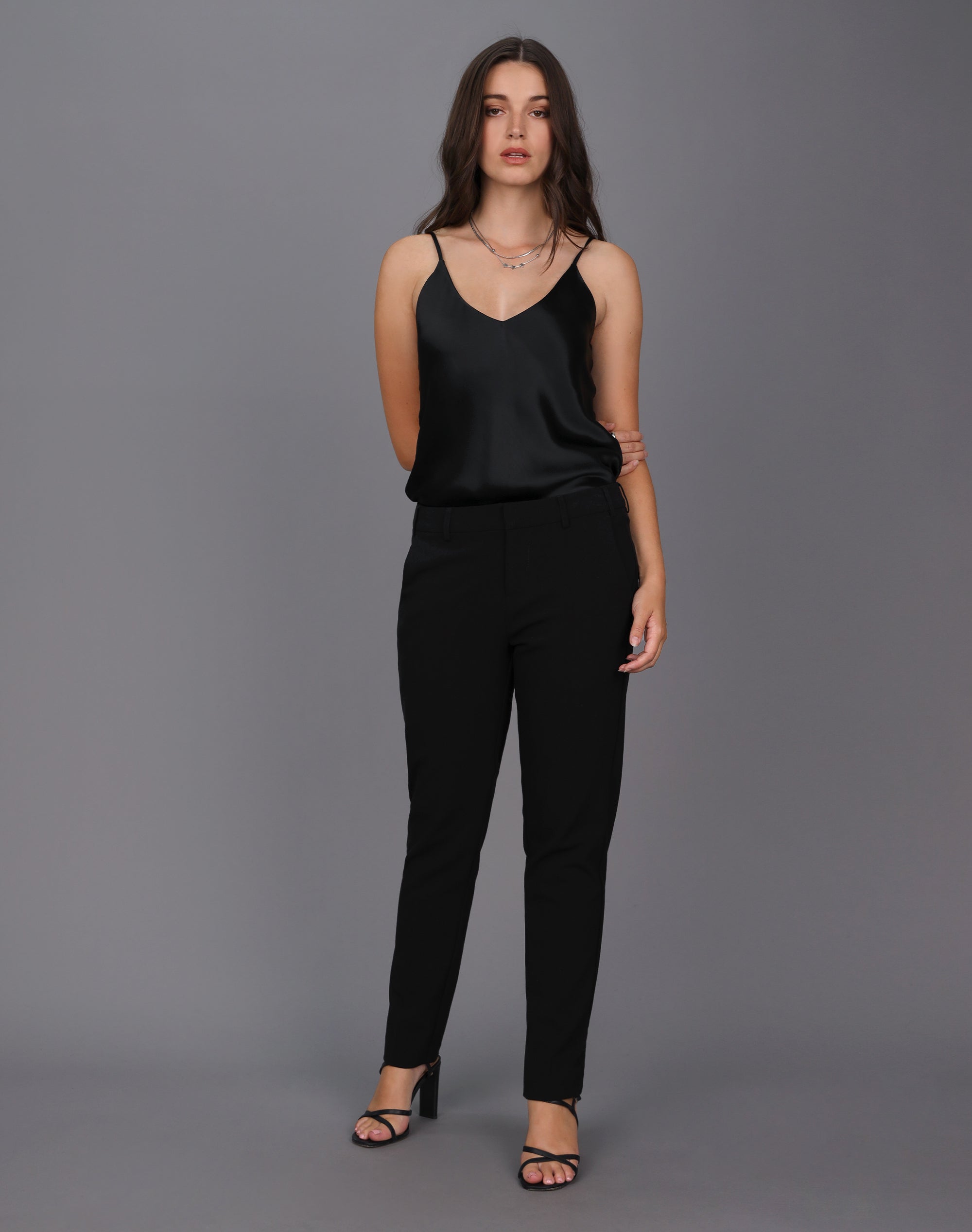 Slim Leg Suiting Pant - Black - Pants - Full Length - Women's Clothing ...