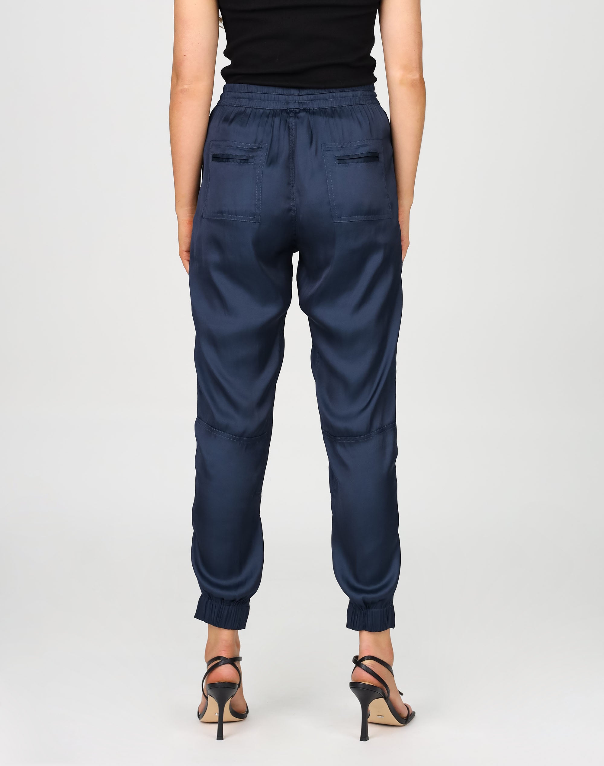 Topshop Petite slouch trouser in navy  ASOS