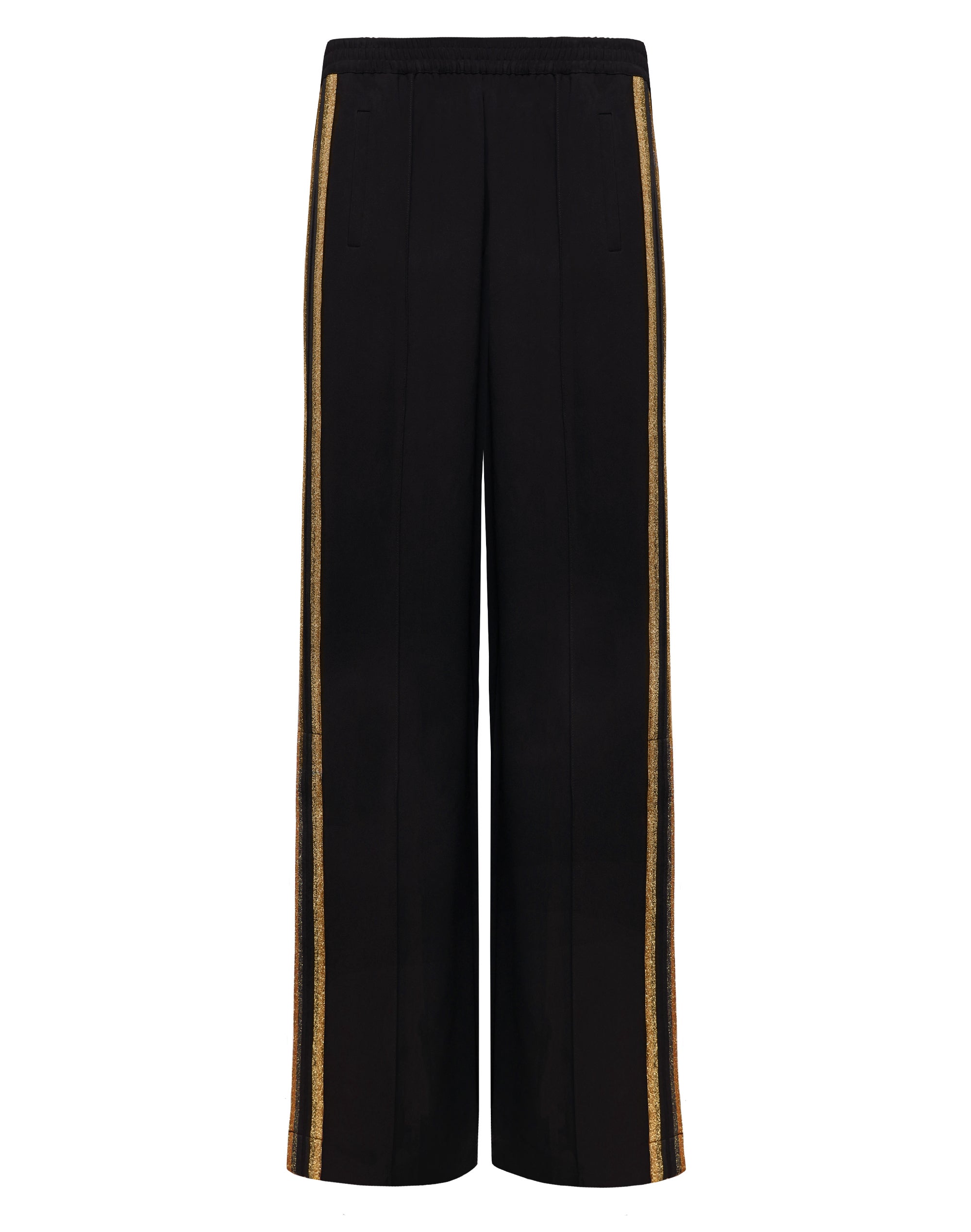 Sport Luxe Side Detail Pant Black Pants Full Length Women s Clothing Storm