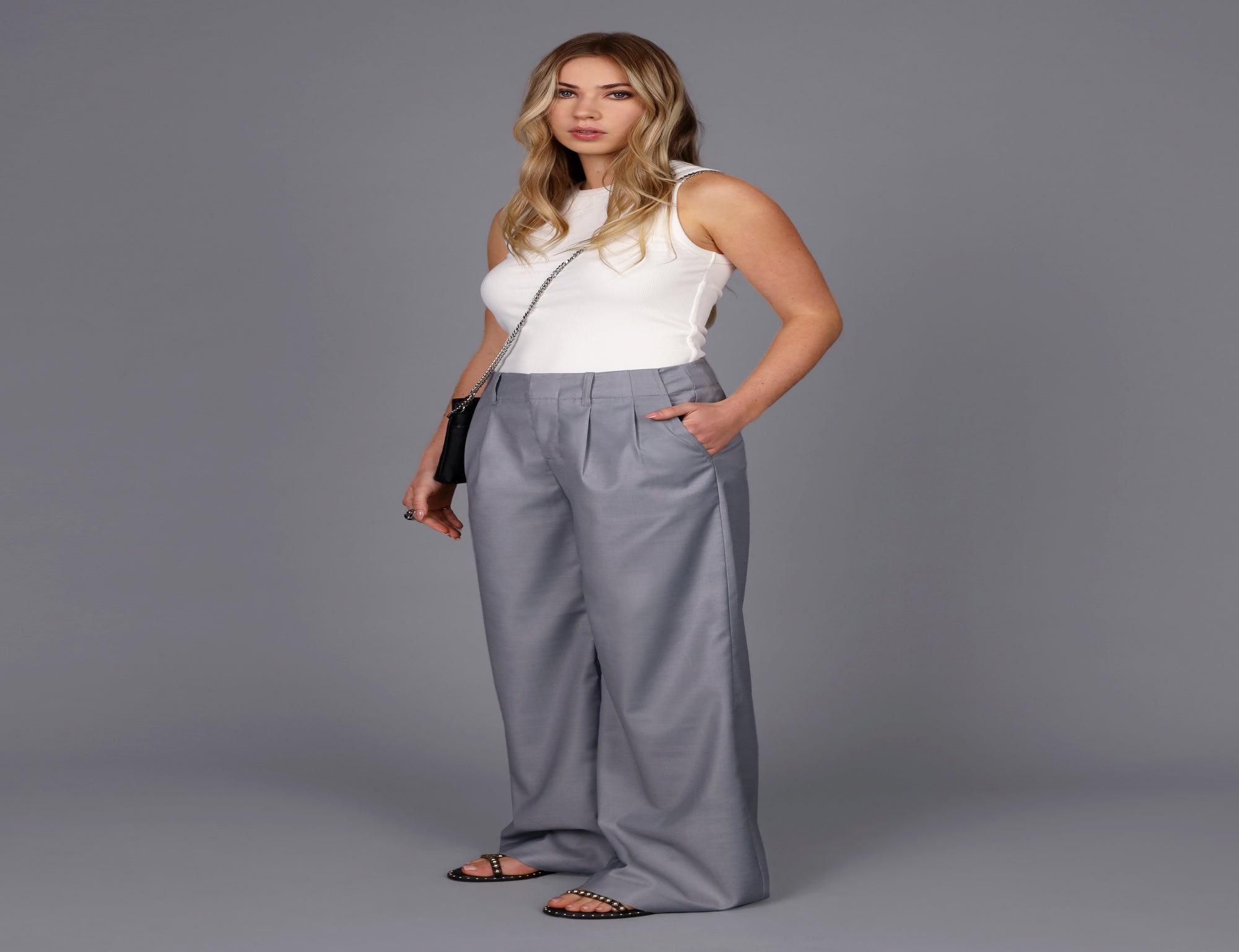 Steel Wide Leg Pant