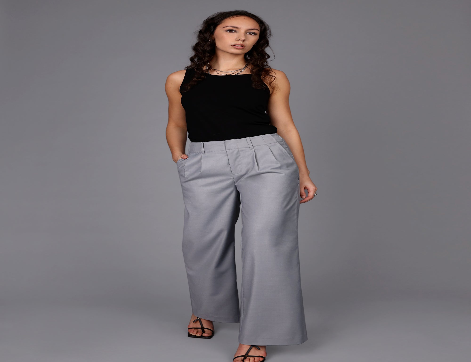 Steel Wide Leg Pant