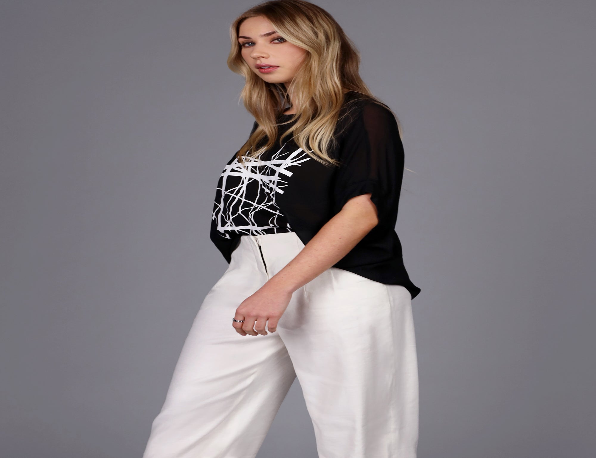 Stix Print Oversized Tee