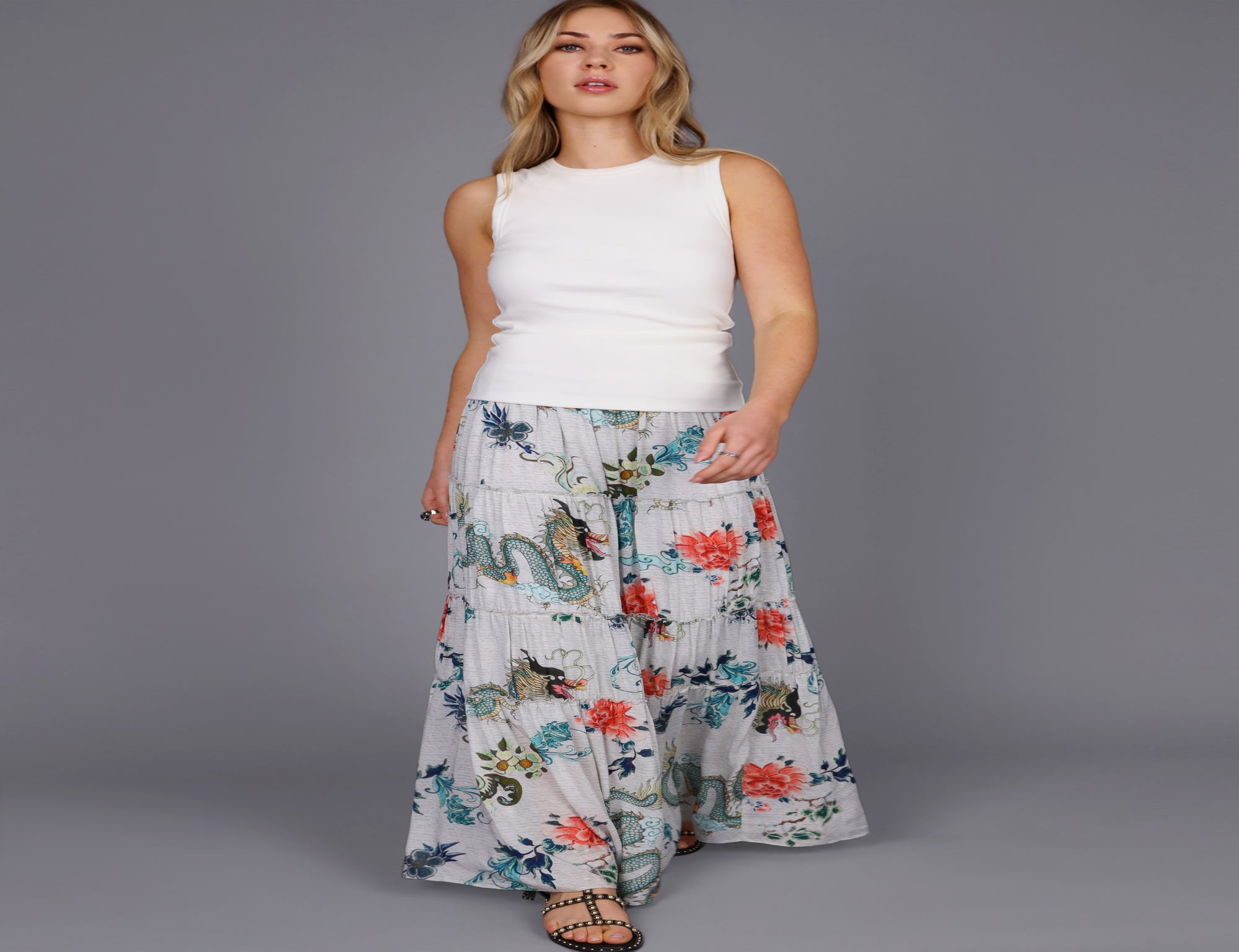 Stonewall Print Maxi Skirt